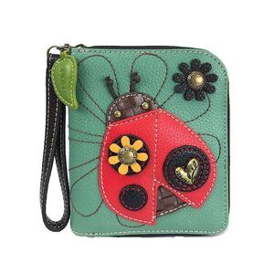 7373 Chala Handbag Zip Wallet Collection, Ladybug/ Teal, One Size